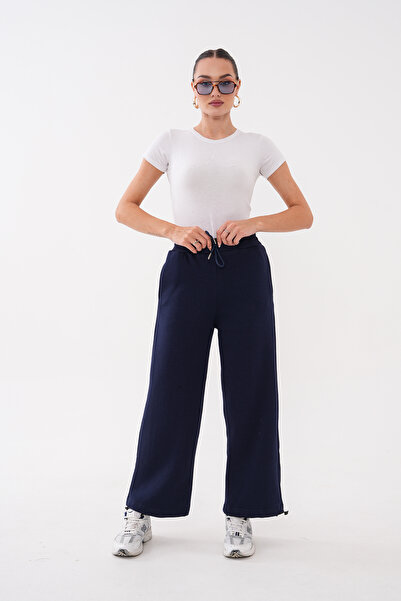 Mega Life Belted, Cashmere-Embellished, Three-Yarn Pants with Stoppered Cuffs