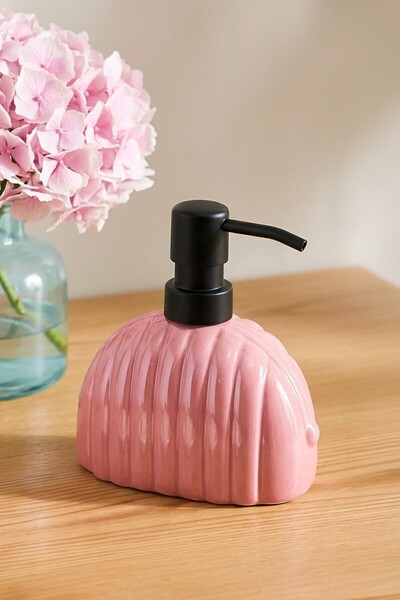 NESS HOME 500 ml Countertop Ceramic Pearly Liquid Soap Dispenser and Detergen...