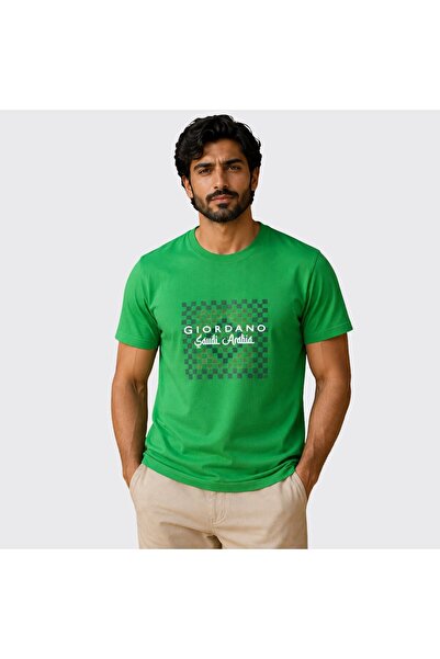 Giordano Men's Slim Fit Saudi National Day Print Tee