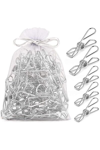 COZY Clothespins Clips Pack of 40 Long-Lasting Strong-Grip Multi-Purpose Meta...