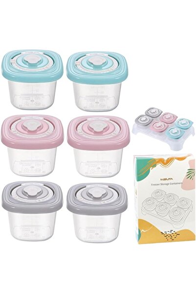 JOYZZZ Mini Containers With Lids, 6 Pack BPA-Free Reusable Snack Containers, ...