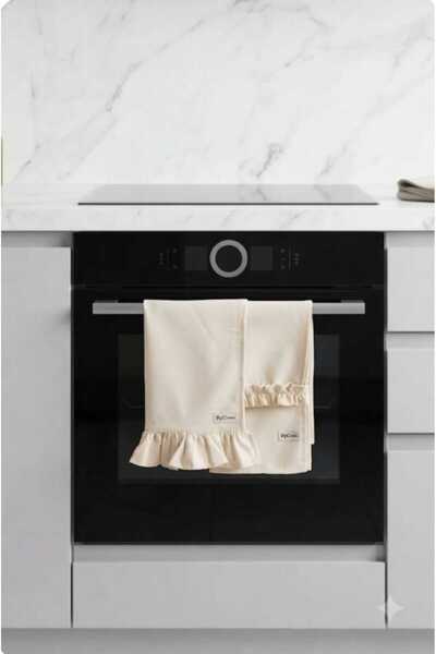 BZC HOME 2 li ham keten kumaş orta ve alt fırfırlı