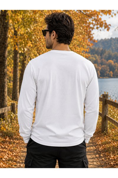 Masimar Men's Crew Neck Basic Printed Sweatshirt