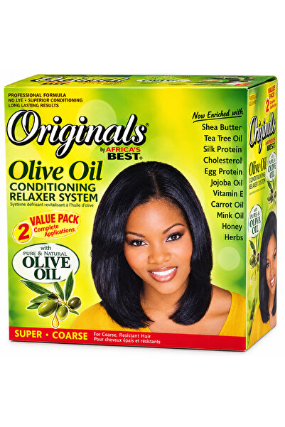 AFRICAN Africa's best organics olive oil conditioning relaxer system no lye v...