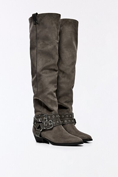 Bershka DÜZ BIKER SLOUCHY BOT