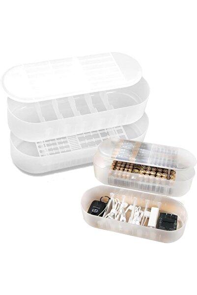 AZONEE Transparent Battery Organizer Storage case, with Tester Clear Charger ...