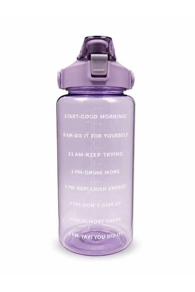 TOY LAND 2000ML Motivational Water Bottle with Time Marker, Leakproof Locking...
