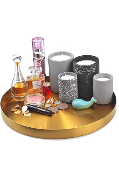 Arabest Round Gold Serving Tray,طبق كبير,Decorative Platters Stainless Steel ...