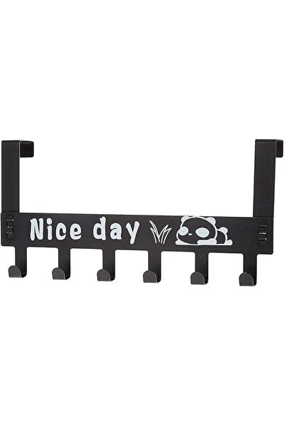 McMola Over The Door Hooks 6 Hanger Rack Decorative Metal Rack for Home Use H...