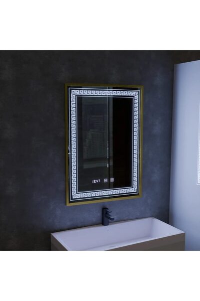 Flippy Καθρέφτης LED Bruno Touch με Σύστημα Αποθάμβωσης, Ρολόι και Ένδειξη Θε...