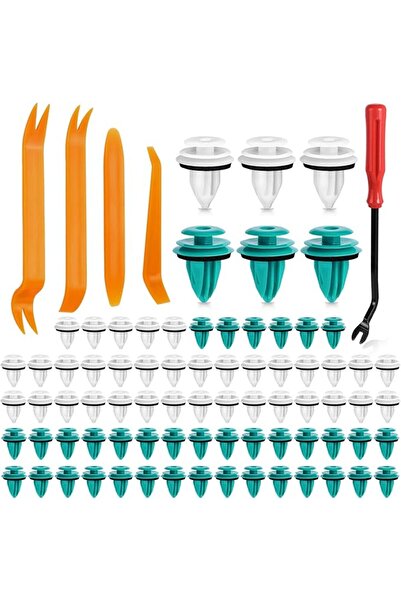KASTWAVE Door Panel Retainer Clips, 100Pcs Car Door Trim Fastener Clips for T...