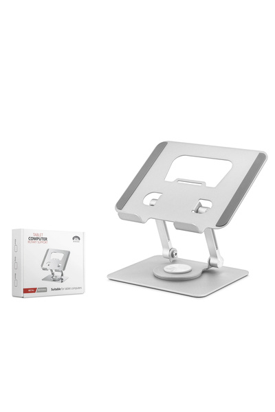Lovesta Home Metal 360 Degree Rotatable Compact Tablet and Laptop Stand - Sil...