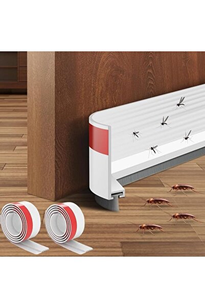 LinJie 2 Pack Door Draft Stopper with Brush, 5 * 100cm Cutable Door Seal