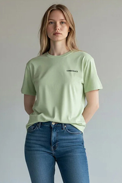 lumberjack Women's T-Shirt C Neck 11Ct122 Lime