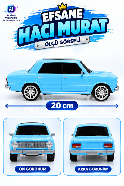 YILDIRIM OYUNCAK Uzaktan Kumandalı Efsane Hacı Murat Oyuncak Araba 20 cm – RC Klasik Sedan RC Klasik Araba