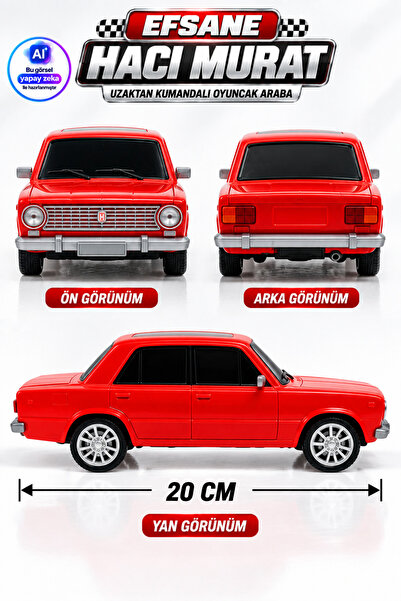 YILDIRIM OYUNCAK Uzaktan Kumandalı Efsane Hacı Murat Oyuncak Araba 20 cm – RC Klasik Sedan RC Klasik Araba