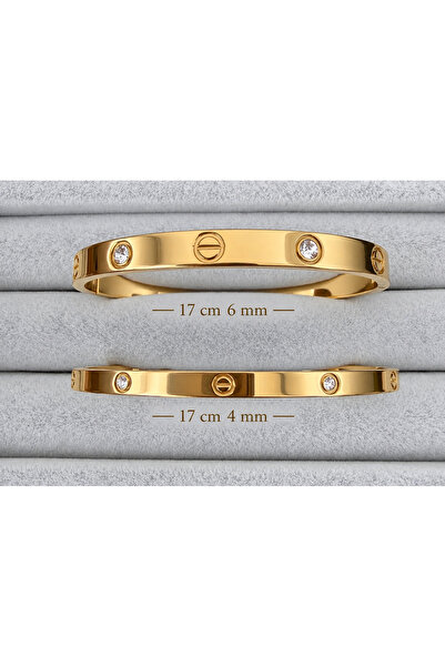 Laviona jewelry Kelepçe Model Dairesel Çelik Bilezik