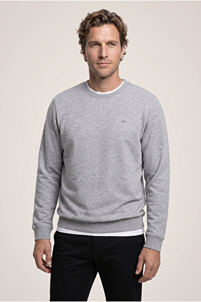 Kiğılı Crew Neck Regular Fit Cotton Warm Basic Sweatshirt