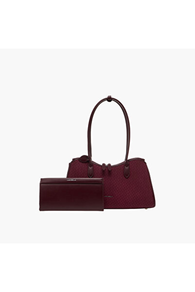 Chrisbella Textured Tote Bag with Pouch