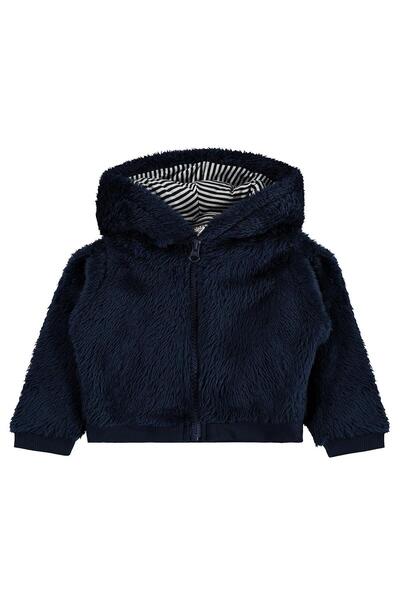 DOFİ Baby Zippered Cardigan for 6-18 Months - Navy Blue