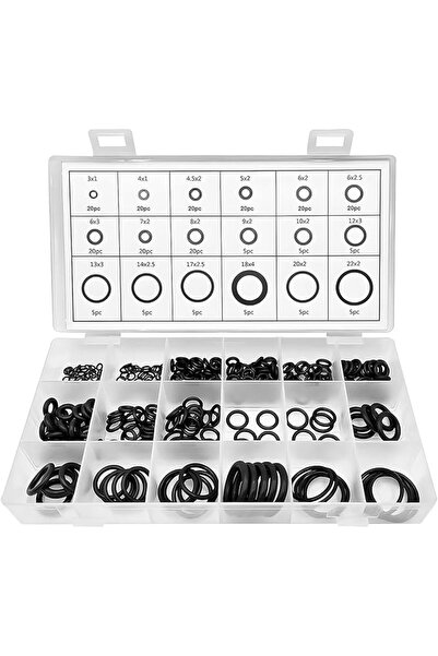 NALACAL 225 Pcs Rubber O-Ring Assortment Kit, 18 Sizes Heat-Resistant Rubber ...