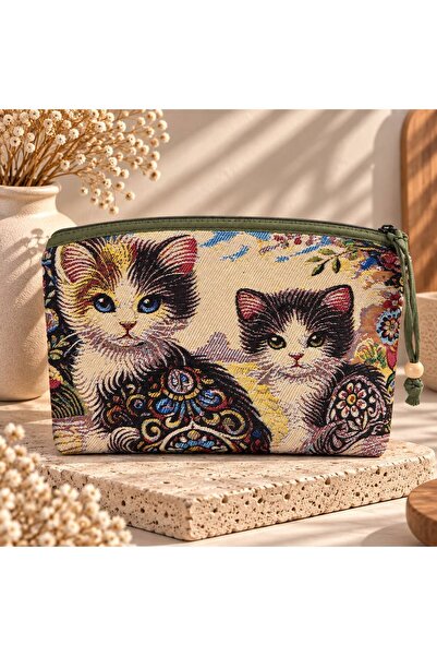 KADIN CLUTCH KEDİ DESEN