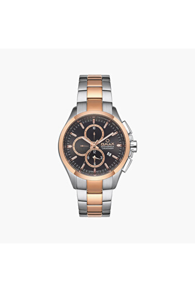 Omax Women's Chronograph Round 30 MM Butterfly Buckle Watch | ML36C2CI