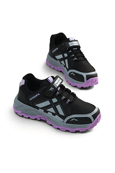 Tonny Black Children's Unisex Black Lilac Thermo Sole Water Repellent Fabric ...