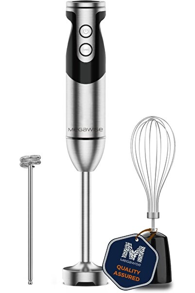 MEGAWISE 3'ü 1 Arada El Blenderı - Çırpıcı ve Süt Köpürtücülü 12 Hızlı El Ble...