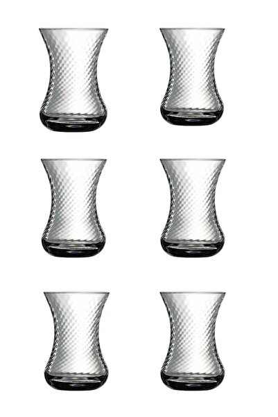 Paşabahçe 42781 Thin-Waisted 6-Piece Tea Cup Set with Optics