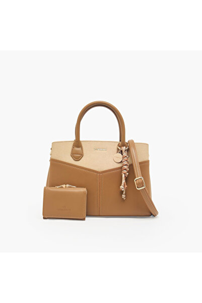 Chrisbella Textured Tote Bag with Wallet