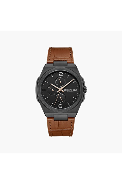 Kenneth Cole Modern Dress Sport Leather Strap Multifunction Watch for Men | K...