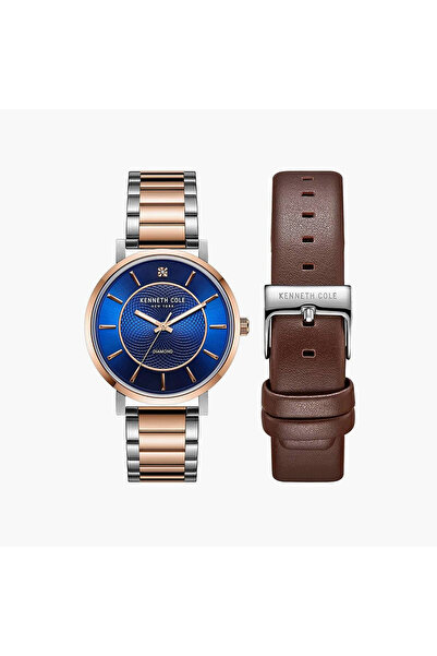 Kenneth Cole Modern Classic Stainless Steel & Leather Straps Analog Watch for...