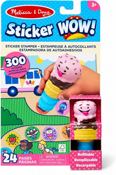 Evelise MELISSA AND DOUG SET DE JOACĂ WOW CU AUTOCOLANTE ȘI ȘTAMPĂ ÎNGHEȚATĂ