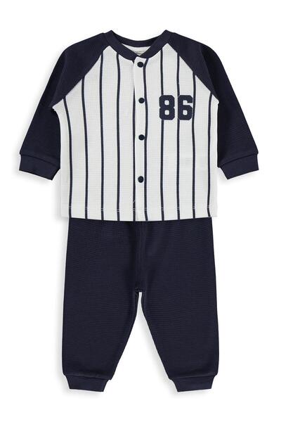 Civil Baby 86 Printed Pajama Set for 6-18 Months - Navy Blue