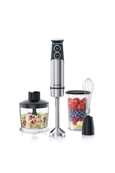 Arendo - El Blender Paslanmaz Çelik 1500 Watt Set - Blender Çubuk - Kademesiz...
