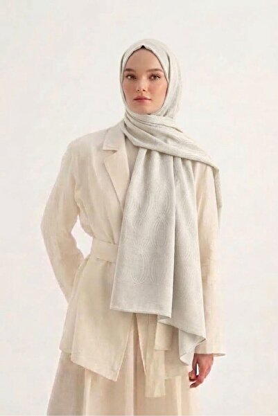 ALDAIYR Hijab Cotton Soft Textured Loop Pattern2 Jacquard Shawl