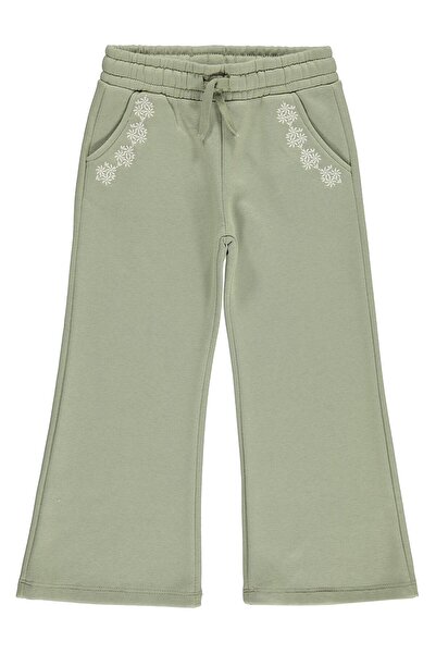 Civil Girls Civil Girls' Floral Embroidered Sweatpants |   3 Thread Embroider...