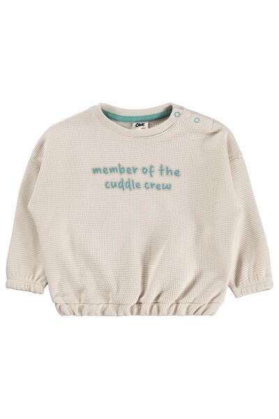 Civil Baby Member of the Cuddle Crew Printed 6-18 Months Sweatshirt - Beige