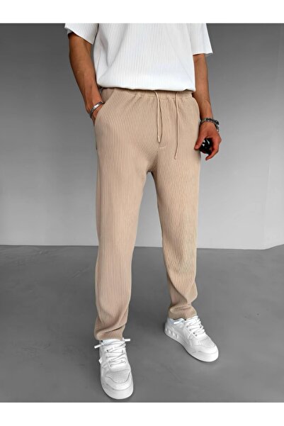 MARRAKECH Beli Lastikli Fitilli Baggy Pantolon