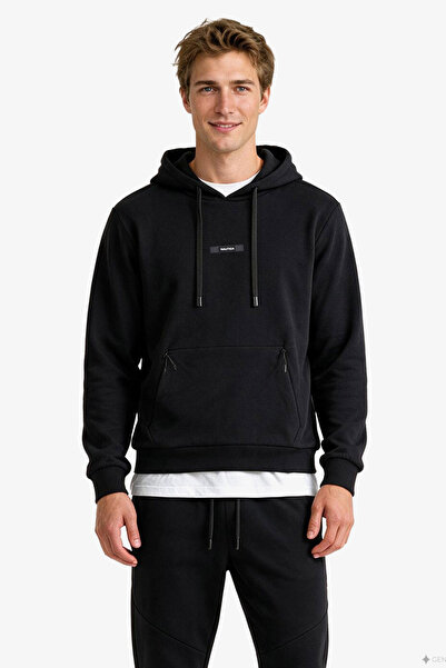 Nautica Men's black hooded sweatshirt
