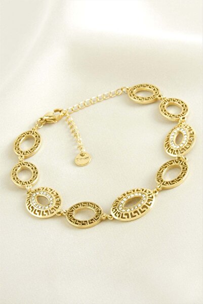 TakÇalıştır Luxury Steel Bracelet with Oval Zirconia