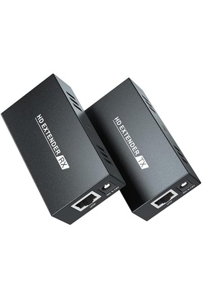 Hulami جهاز تمديد HDMI - جهاز تمديد HDMI عبر الإيثرنت لمسافة 50 متر، يمتدد إش...