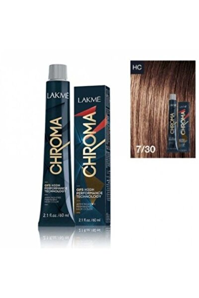 Lakme صبغة شعر كروما خالية من الأمونيا بلون أشقر ذهبي متوسط رقم 1 7/30
