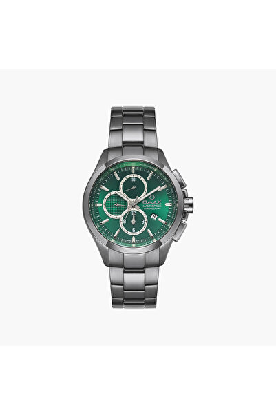 Omax Women's Chronograph Round 30 MM Butterfly Buckle Watch | ML36N99I