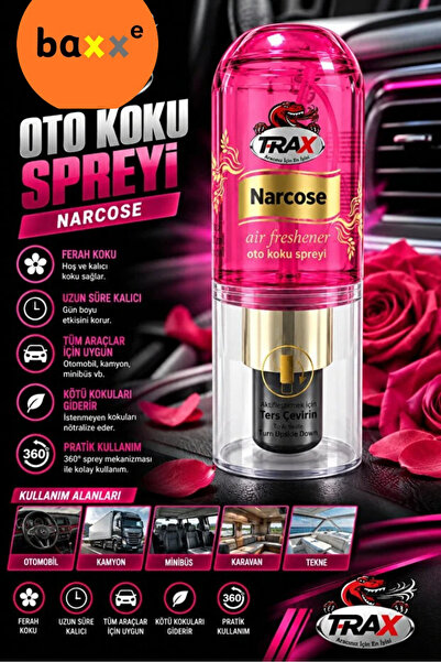 baxxe Trax Narcose Oto Koku Spreyi 100 ml – Uzun Süre Kalıcı Araç Kokusu 100 ml