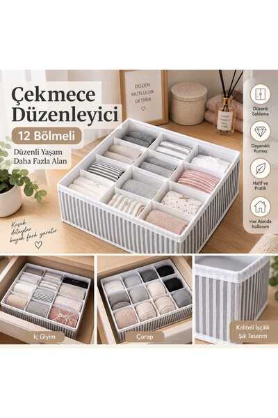 On İki Bölmeli Çekmece Düzenleyici