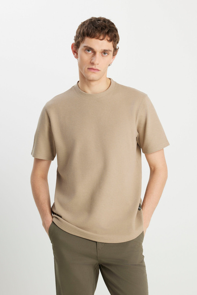 WRANGLER Crew Neck Beige Men's T-Shirt W 2510718614   Beige T-Shirt