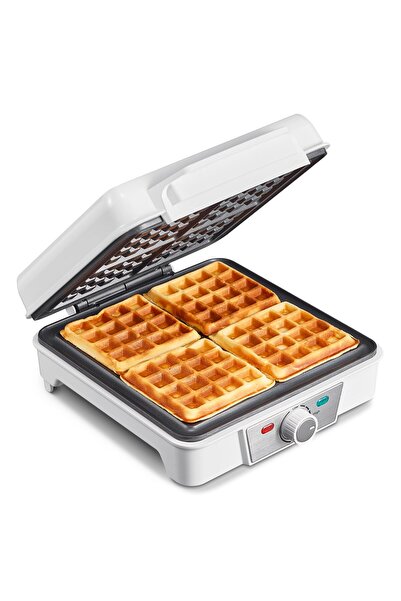 OEM Yabano Waffle Iron 4 Belgian Waffle Çiftli Waffle Makinası Kare Beyaz