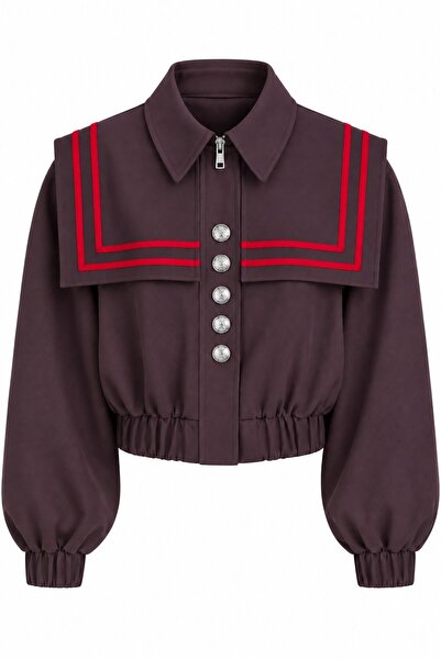 Laluvia Mürdüm Nevora Allerli Bomber Ceket - 3652